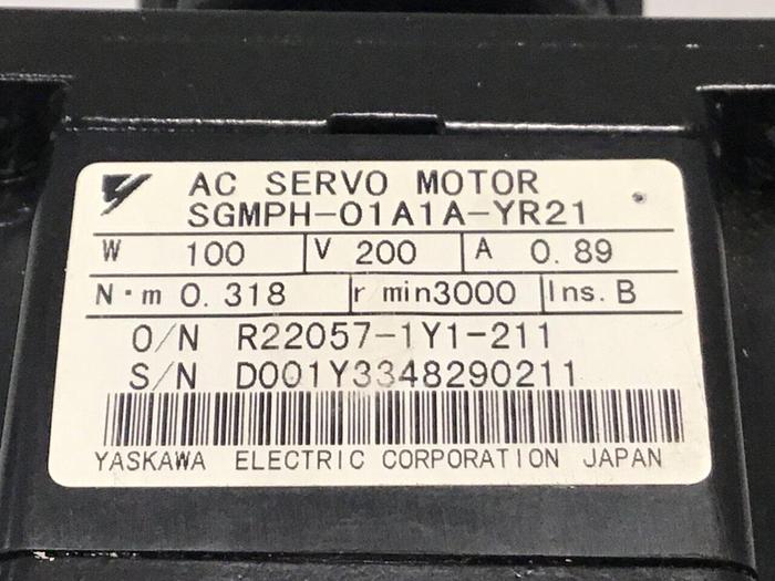 Used YASKAWA Servo Motor SGMPH-01A1A-YR21 Used