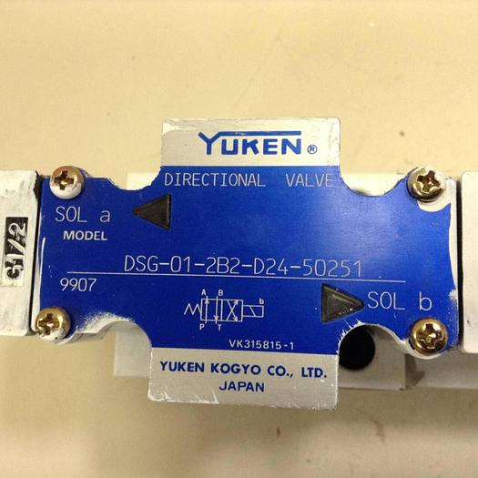 Used YUKEN Directional Valve DSG-01-2B2-D24-50251 #72516