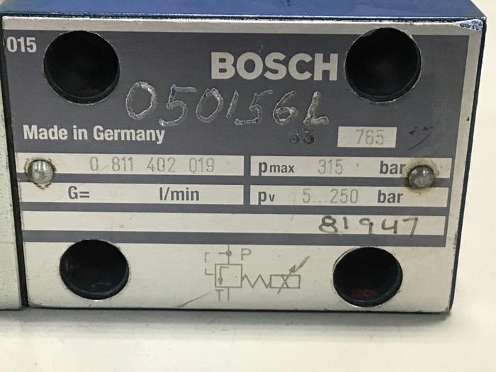 Used BOSCH Proportional Pressure Relief Valve 0 811 402 019 #144700