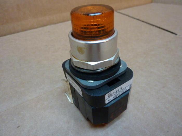 Used ALLEN BRADLEY Pilot Light 800T-PT16 AMBER #27946