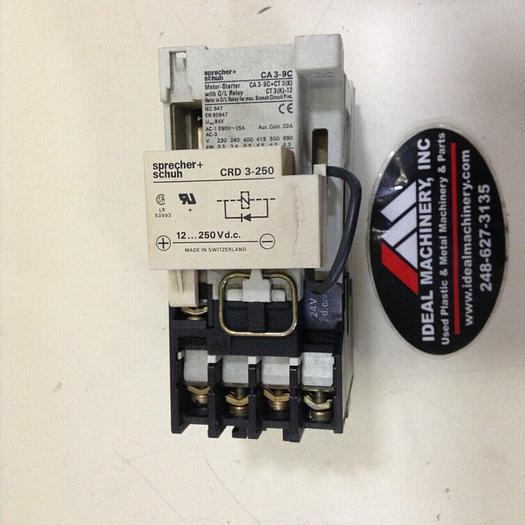 Used SPRECHER & SCHUH Contactor CA3-9-01 #75979