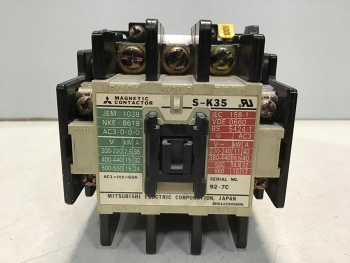 Used MITSUBISHI Magnetic Contactor S-K35 #124001