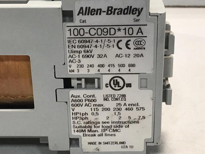 Used ALLEN BRADLEY Contactor 100-C09D.10 SER A #113687