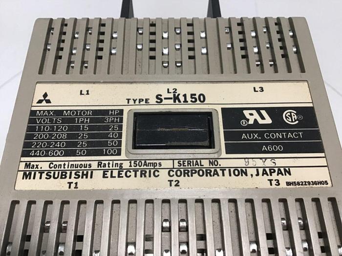 Used MITSUBISHI Magnetic Contactor S-K150 #124954