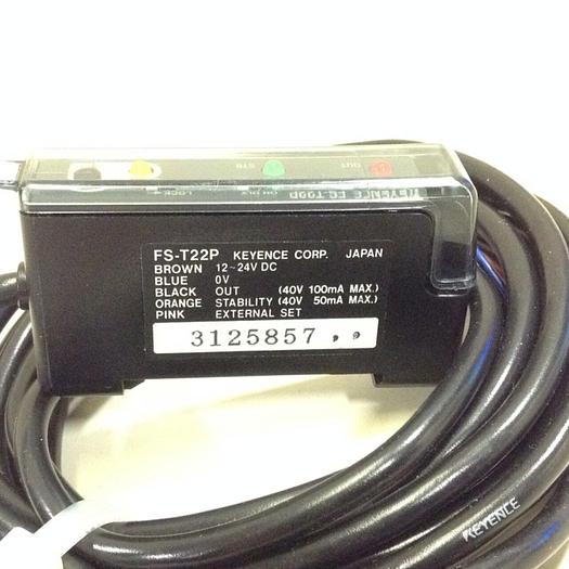 Used KEYENCE CORP Photoelectric Amlifier / Sensor FS-T22P #74300