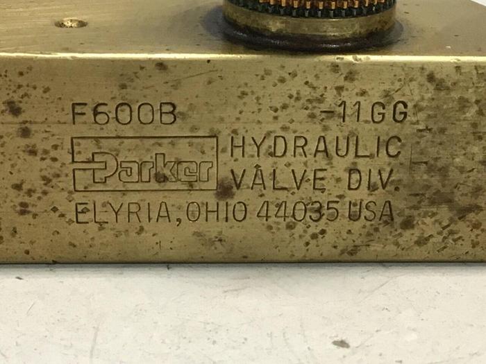 Used PARKER Flow Control Valve F600B #118819