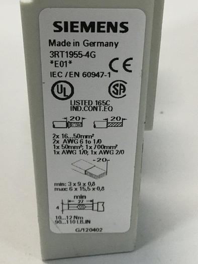 Used SIEMENS Contactor Terminal Block 3RT1955-4G #101782