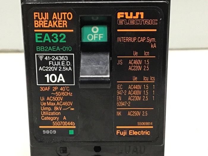 Used FUJI ELECTRIC 10 Amp Circuit Breaker EA32-10 Used