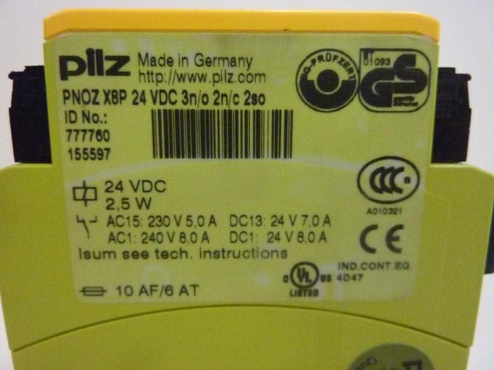 Used PILZ Safety Relay PNOZX8P24VDC3N/O2N/C2SO #46488