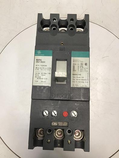 Used GENERAL ELECTRIC / GE 125 Amp Circuit Breaker TFJ236125WL USED