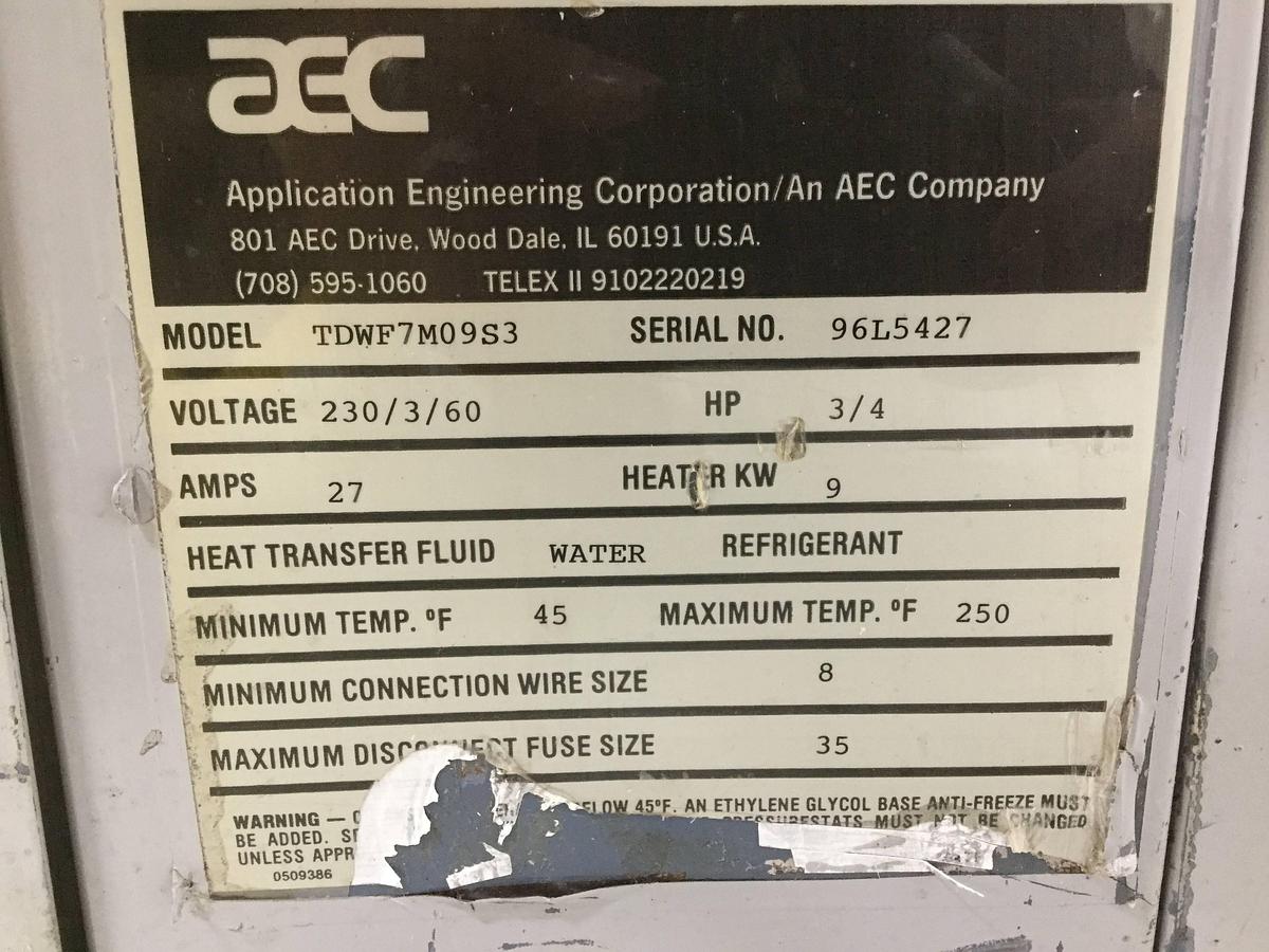 Used AEC Thermolator TDWF7M09S3 USED