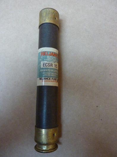 Used RELIANCE ELECTRIC 15 Amp Fuse ECSR-15A #36086