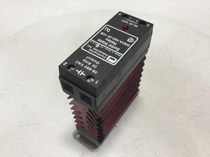 Used CONTINENTAL INDUSTRIES Solid State Relay RSDA-660-25-1DE #134768