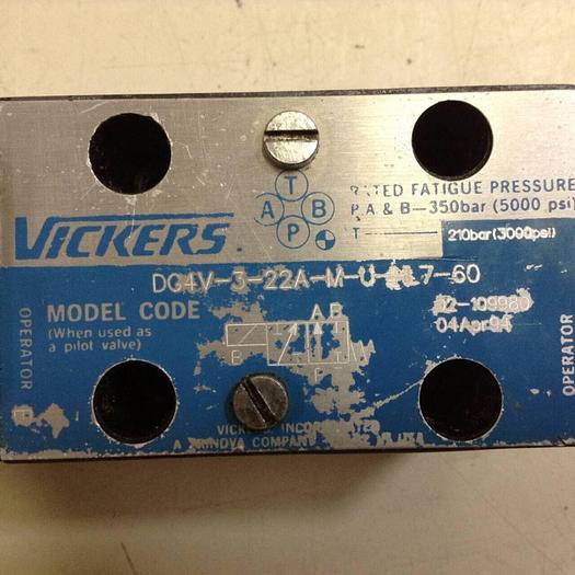 Used VICKERS Directional Hydraulic Valve DG4V322AMUHL760 Used