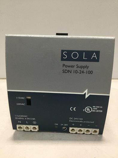 Used SOLA ELECTRIC Power Supply SDN10-24-100 #101934