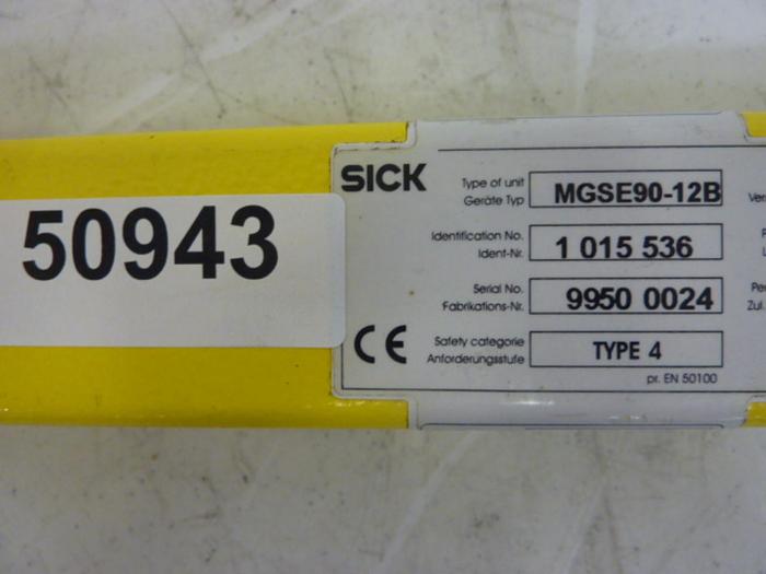 Used SICK OPTIC ELECTRONIC Light Curtain Receiver MGSE90-12B #50943