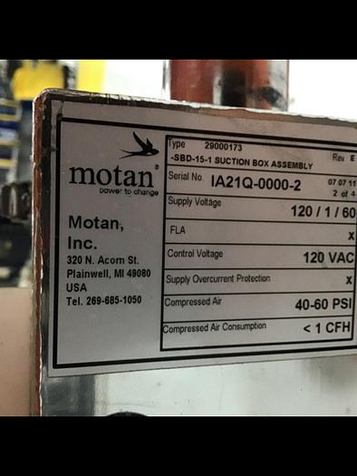 Used MOTAN Drying Hopper w/ Booster Heater BH/240V/1+2 KW #127095