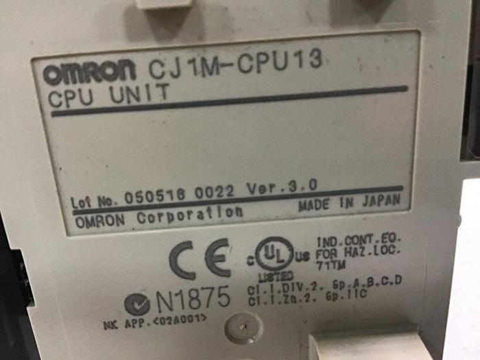 Used OMRON PLC CPU CJ1M-CPU13 #129272