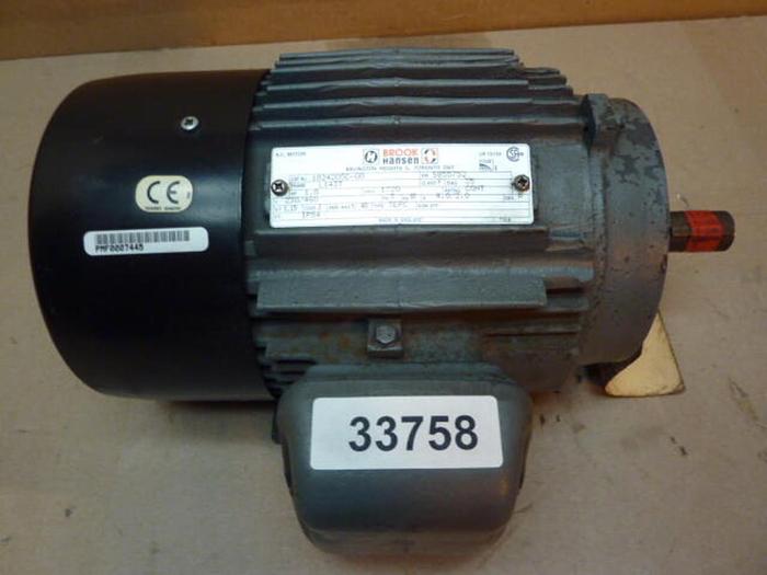 Used BROOK HANSEN 1 HP AC Motor 1824205C-00 #33758