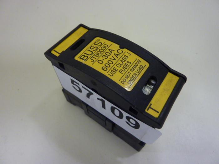 Used BUSS AUTOMATION 30 Amp Fuse Holder JT60030 #57109