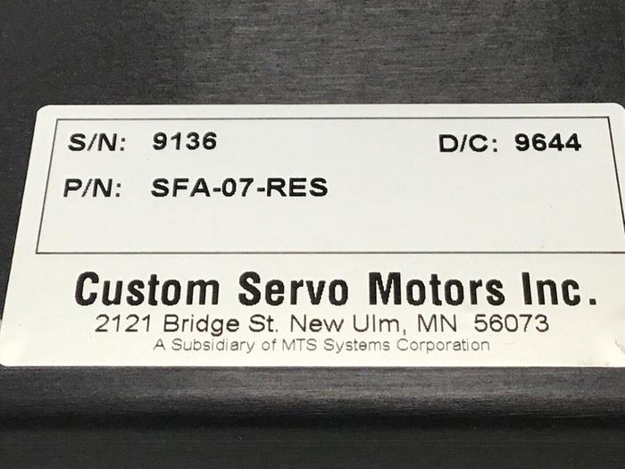Used CUSTOM SERVO Drive Amplifier SFA-07-RES Used