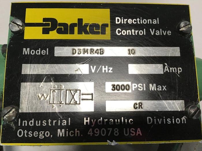 Used PARKER Directional Control Valve D3MR4B 10 Used #144663