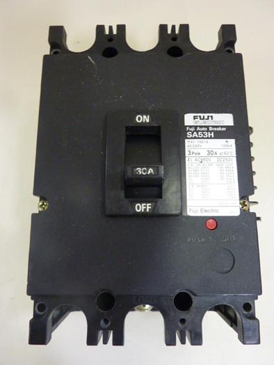 Used FUJI ELECTRIC 30 Amp Circuit Breaker SA53H-30 #46823