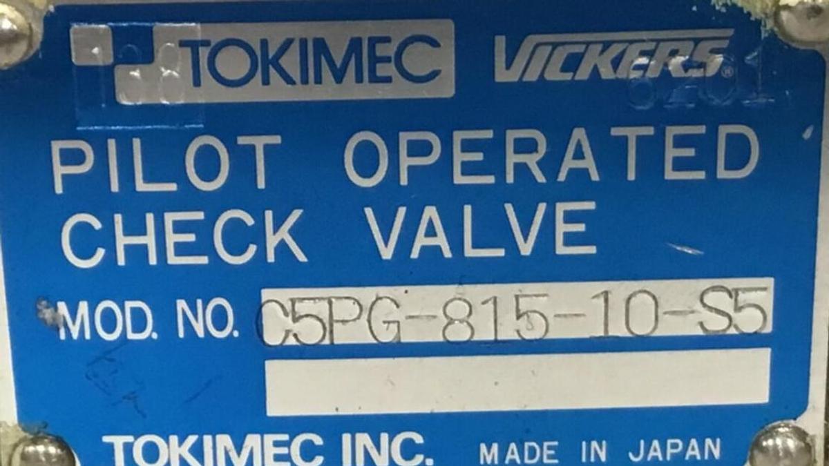 Used TOKIMEC VICKERS Valve C5PG-815-10-S5 USED