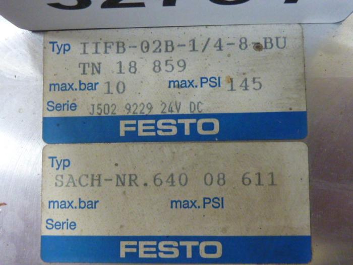 Used FESTO Control Block / Valve Terminal IFB8-02 #52764