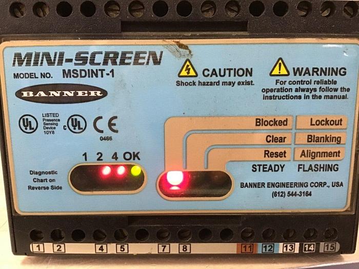 Used BANNER Mini Screen Module MSDINT-1 Used