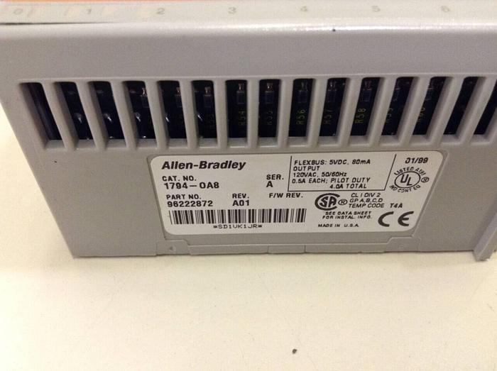 Used ALLEN BRADLEY Output Module 1794-OA8 SER A #68476
