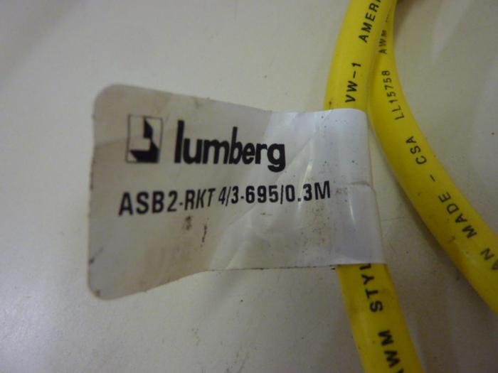 Used LUMBERG Cordset ASB2-RKT 4/3-695/0.3M #55471