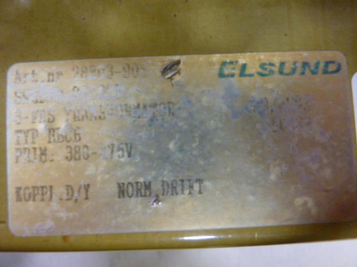 Used ELSUND 6.5 kVA Transformer 28803-906 #58907