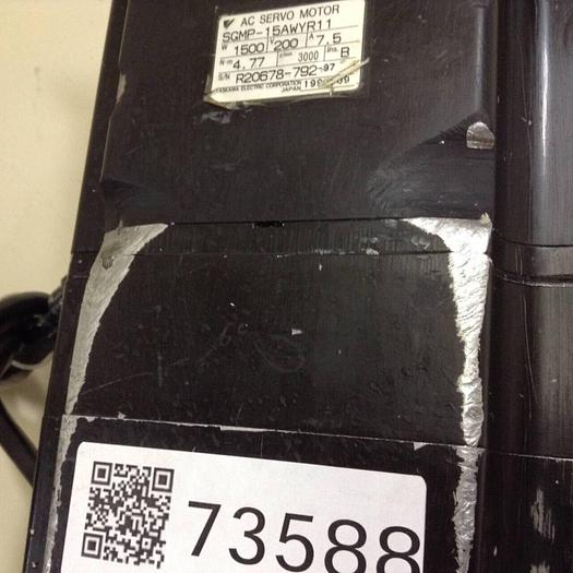 Used YASKAWA AC Servo Motor SGMP-15AWYR11 #73590