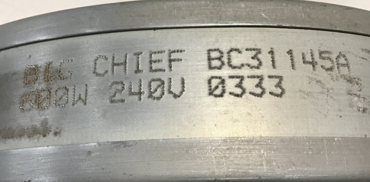 BIG CHIEF 600 Watt Heater Band BC31145A NEW