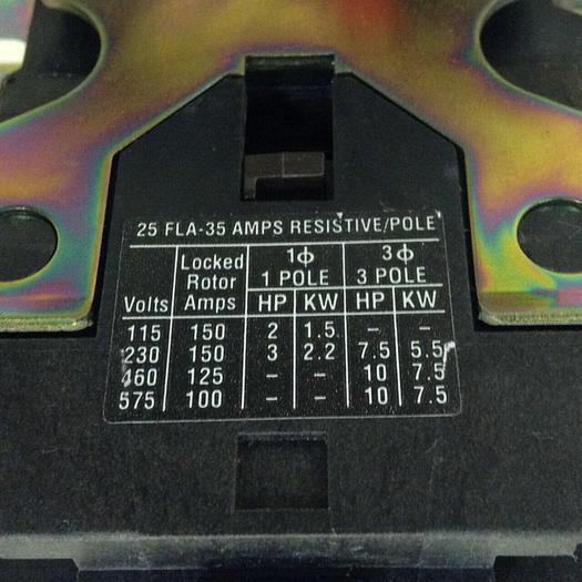 Used EATON CUTLER HAMMER Contactor C25DNF325 #76064