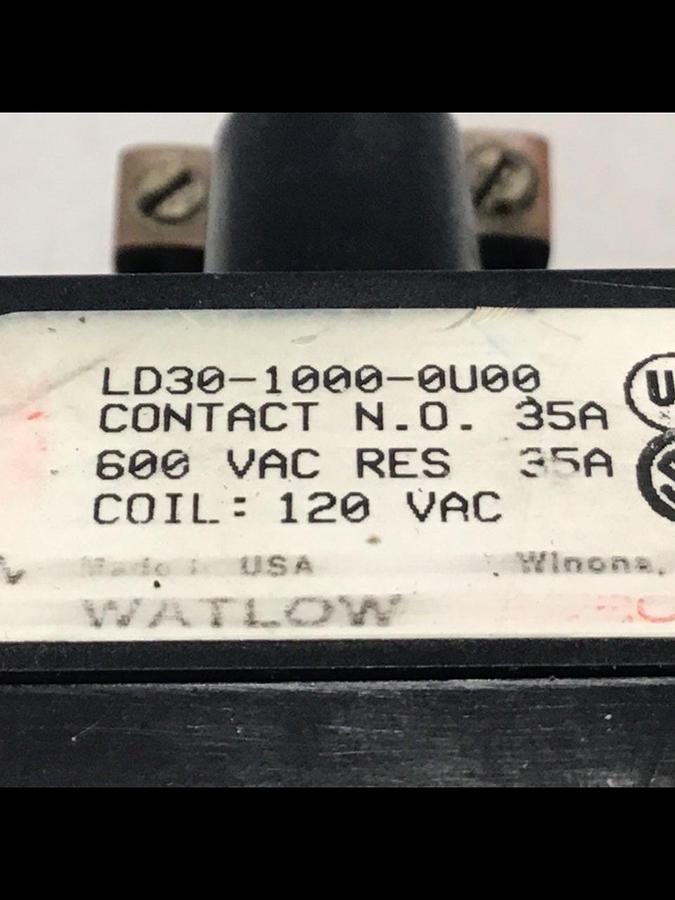 Used WATLOW CONTROLS Contactor Relay LD30-1000-0U00 #127417