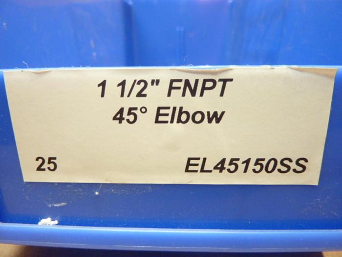 GENERIC Elbow Stainless Steel EL45150SS #40556 DNL / SCRAPPED