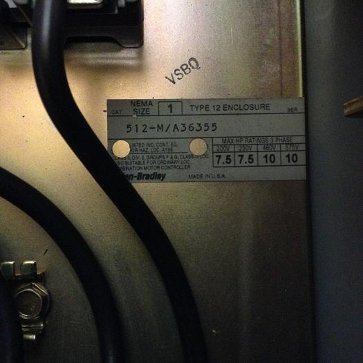 Used ALLEN BRADLEY Safety Switch 512-M/A36355 #79153