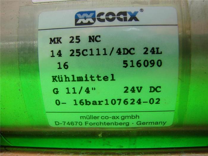 Used CO AX VALVES INC Valve MK252C116GGB11/4P20XB Used
