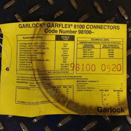 GARLOCK Garflex 5 Connector 98100-0520 #74908