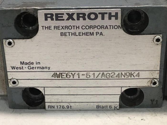 Used REXROTH Valve 4WE6Y151/AG24N9K4 Used