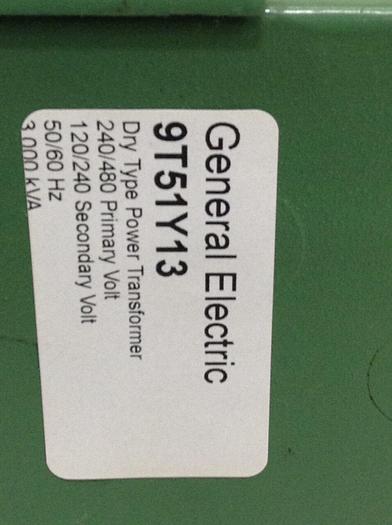Used GENERAL ELECTRIC (G.E.) 3.000 kVA Transformer 9T51Y13 #84125