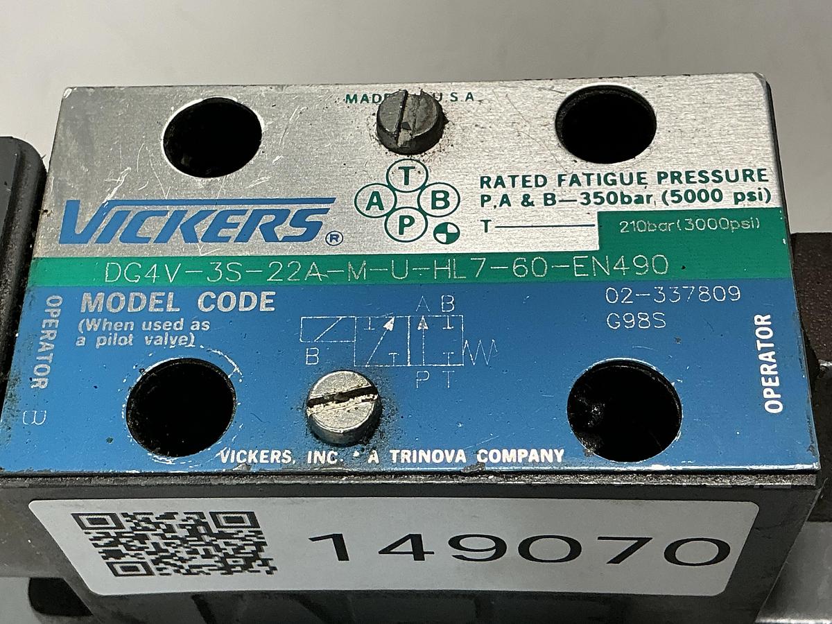 Used VICKERS DG4V-3S-22A-M-U-HL7-60-EN490