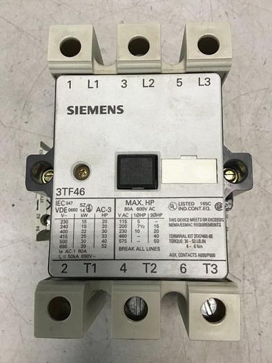 Used SIEMENS Contactor 3TF4622-OAK6 USED