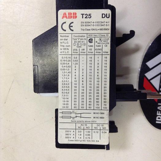 Used ABB Overload Relay T25 DU #76116