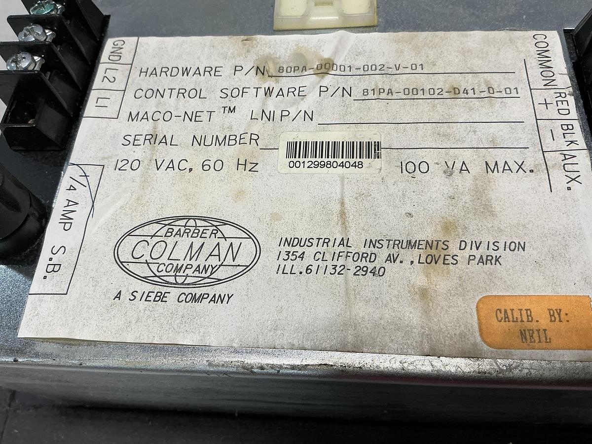 Used BARBER COLMAN 80PA-00001-002-V-01