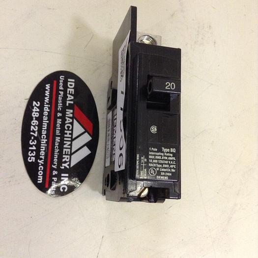 Used SIEMENS 20 Amp Circuit Breaker BQ1B020L #77506