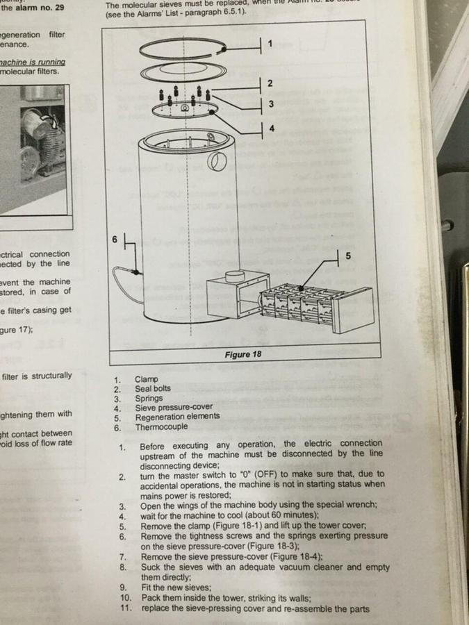 Used MORETTO Regeneration Element SX607 REG USED