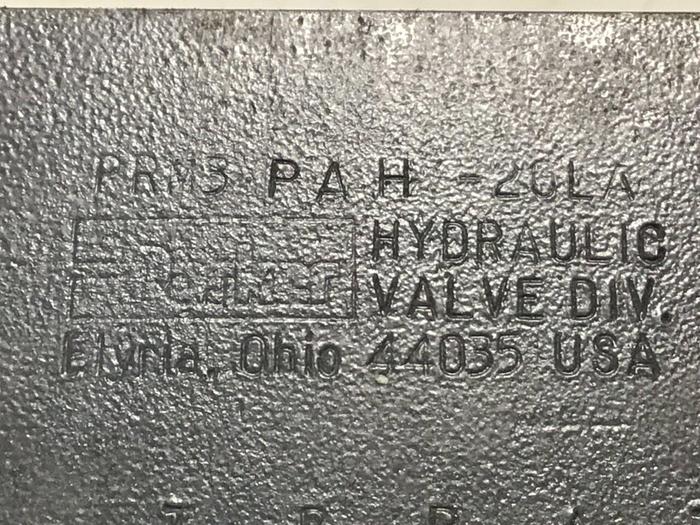 Used PARKER Hydraulic Valve PRM3 PAH-20LA #132111
